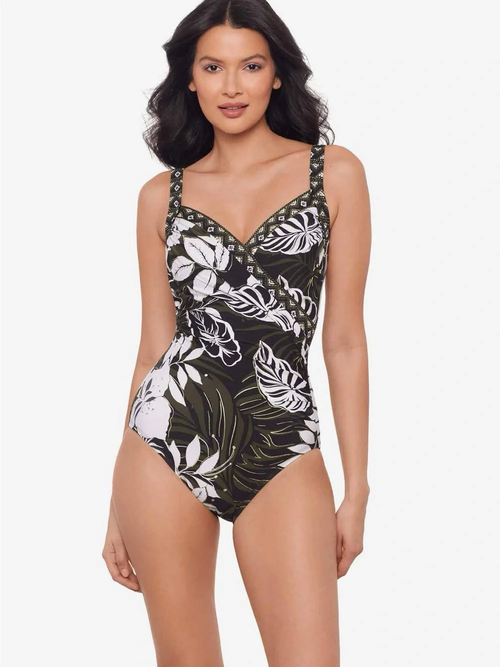 194$ Miraclesuit Elle Dorado Escape Underwired One-Piece Swimsuit Size 12 Black - Picture 2 of 13